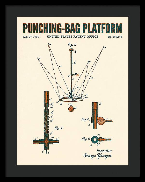 Punching Bag Platform Retro Patent Us689344a