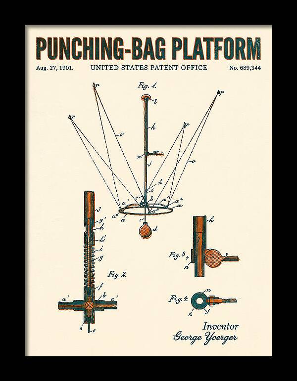 Punching Bag Platform Retro Patent Us689344a