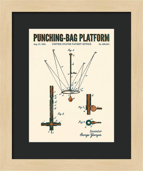 Punching Bag Platform Retro Patent Us689344a