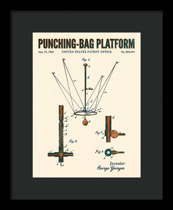 Punching Bag Platform Retro Patent Us689344a