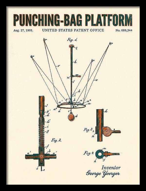 Punching Bag Platform Retro Patent Us689344a