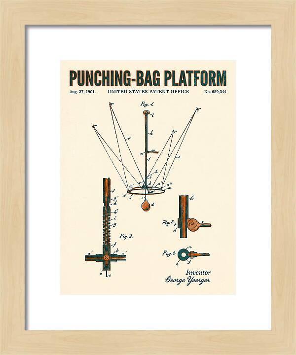Punching Bag Platform Retro Patent Us689344a