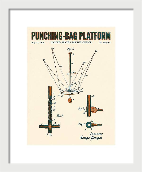 Punching Bag Platform Retro Patent Us689344a