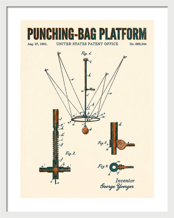 Punching Bag Platform Retro Patent Us689344a