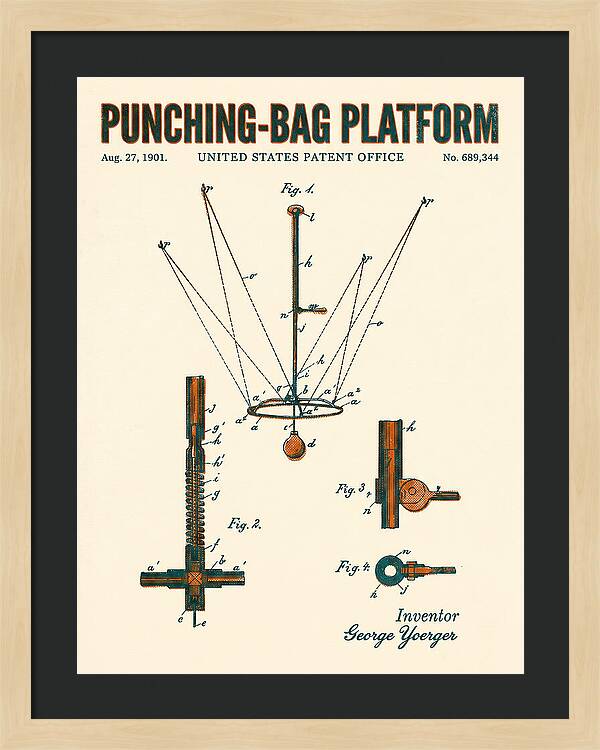 Punching Bag Platform Retro Patent Us689344a