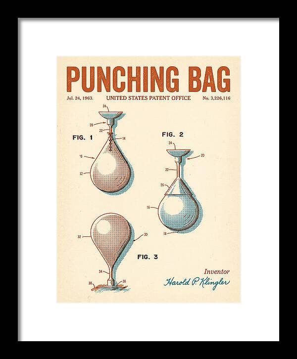 Punching Bag Retro Patent Us3226116a