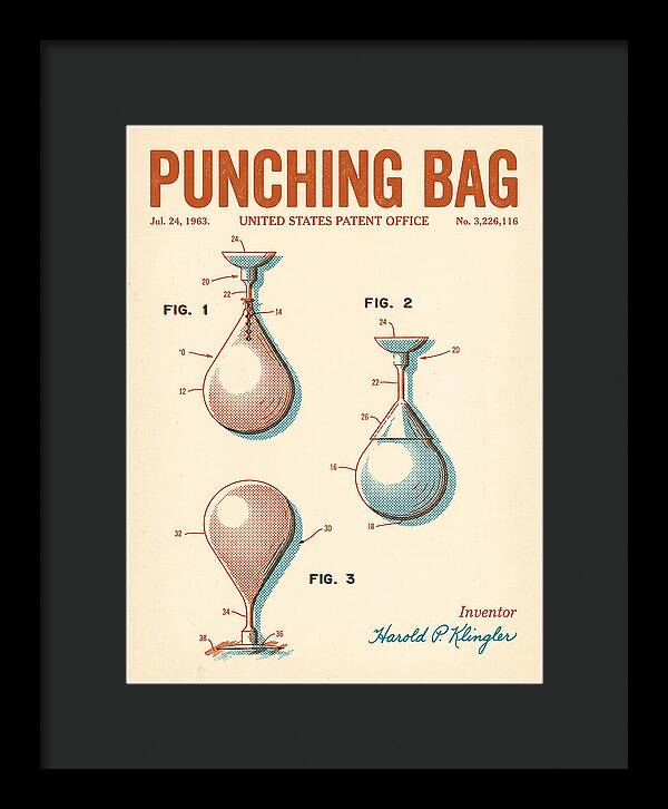 Punching Bag Retro Patent Us3226116a