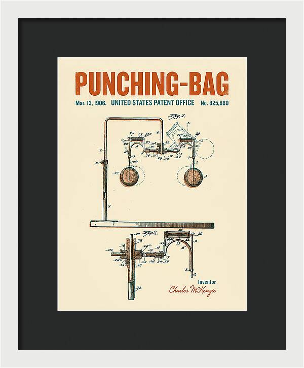 Punching Bag Retro Patent Us825860a