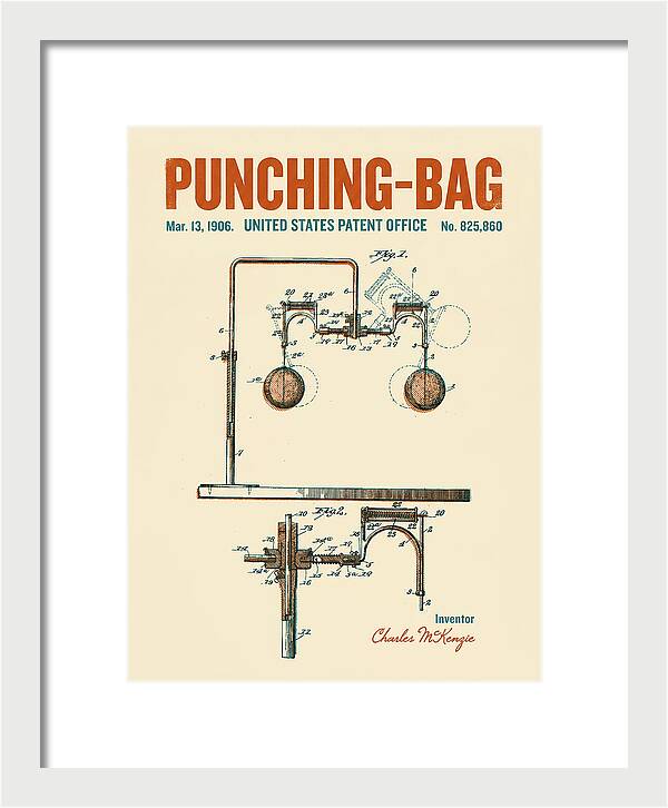Punching Bag Retro Patent Us825860a