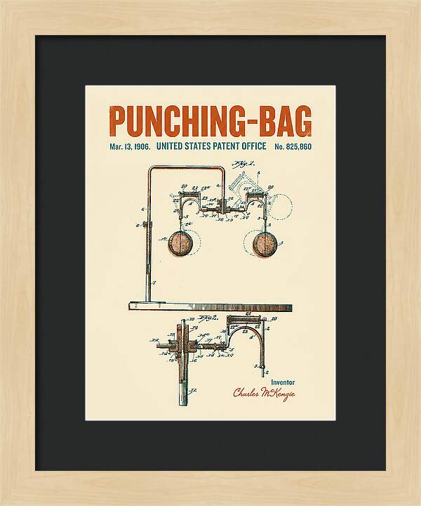 Punching Bag Retro Patent Us825860a