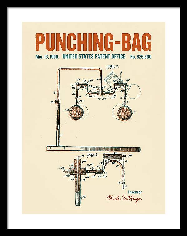 Punching Bag Retro Patent Us825860a