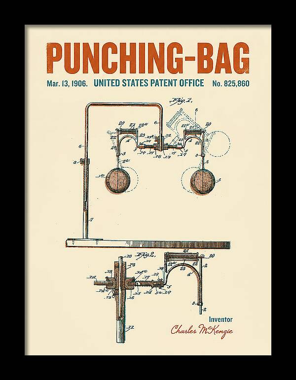 Punching Bag Retro Patent Us825860a