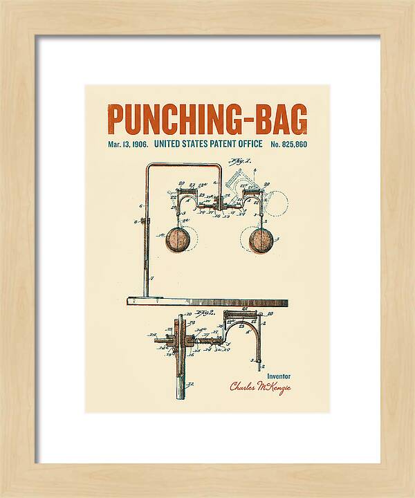 Punching Bag Retro Patent Us825860a