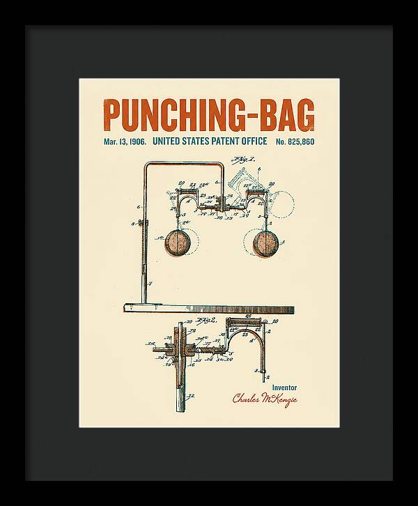 Punching Bag Retro Patent Us825860a