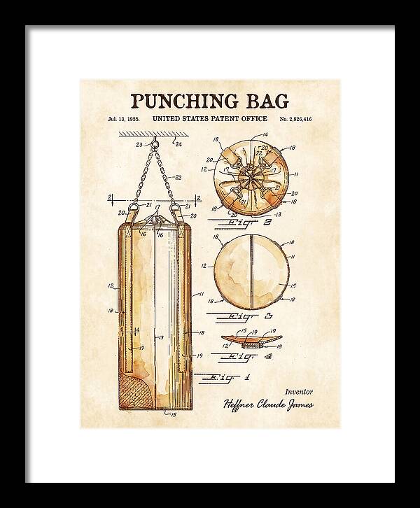 Punching Bag Watercolor Patent Us2826416a