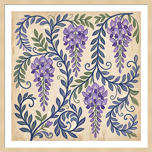 Purple Wisteria Elegance