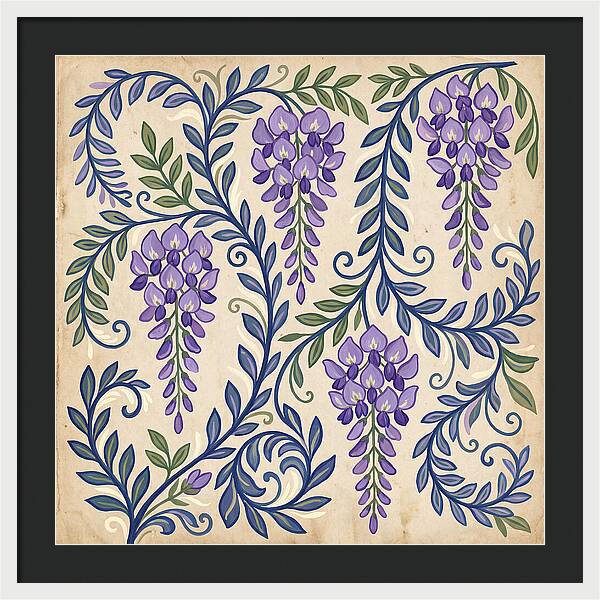 Purple Wisteria Elegance
