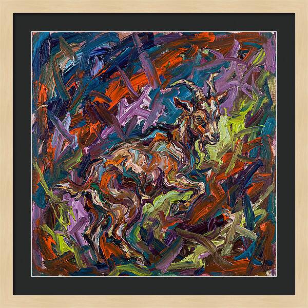 Pygmy Goat In Expressionist Style