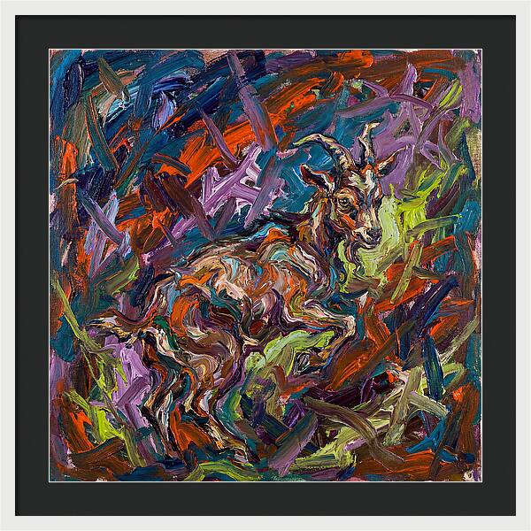 Pygmy Goat In Expressionist Style