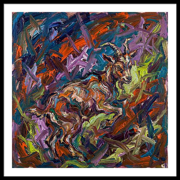 Pygmy Goat In Expressionist Style