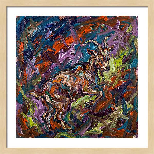 Pygmy Goat In Expressionist Style