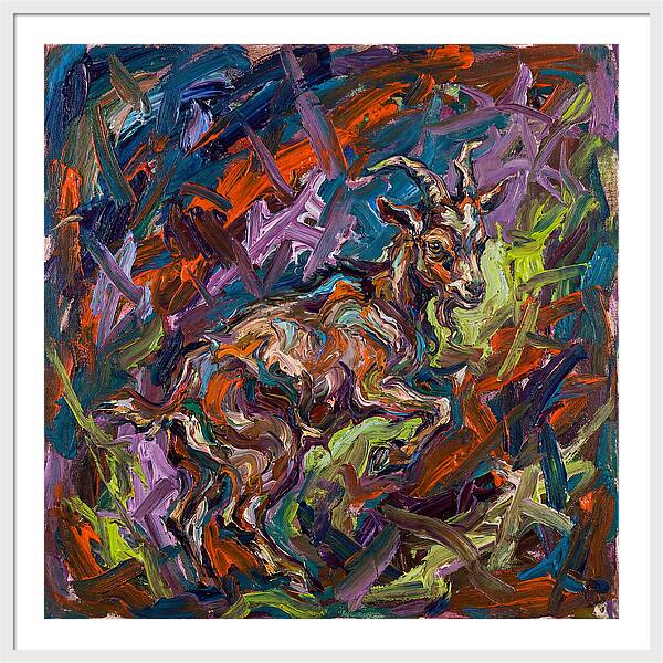 Pygmy Goat In Expressionist Style