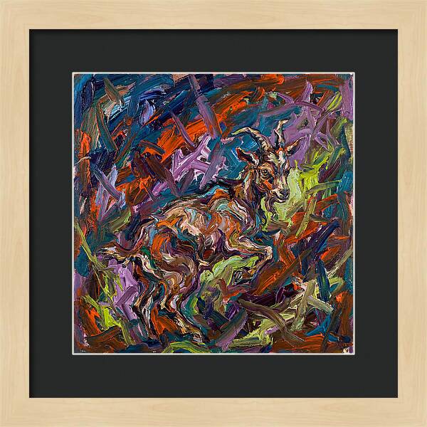 Pygmy Goat In Expressionist Style