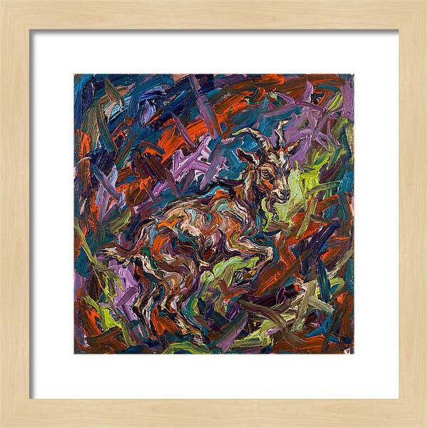 Pygmy Goat In Expressionist Style