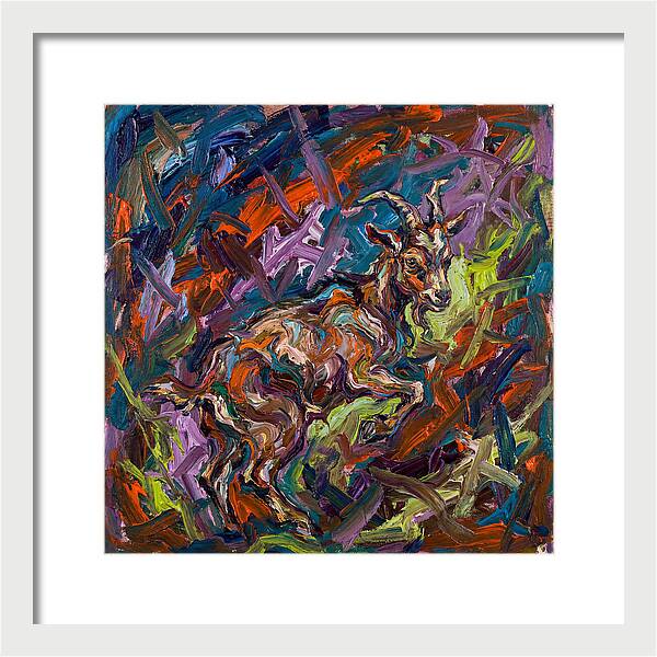 Pygmy Goat In Expressionist Style