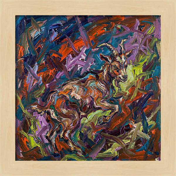 Pygmy Goat In Expressionist Style