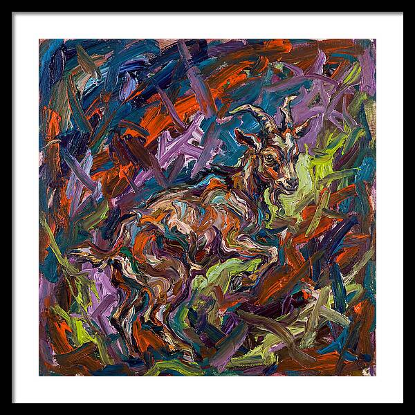 Pygmy Goat In Expressionist Style
