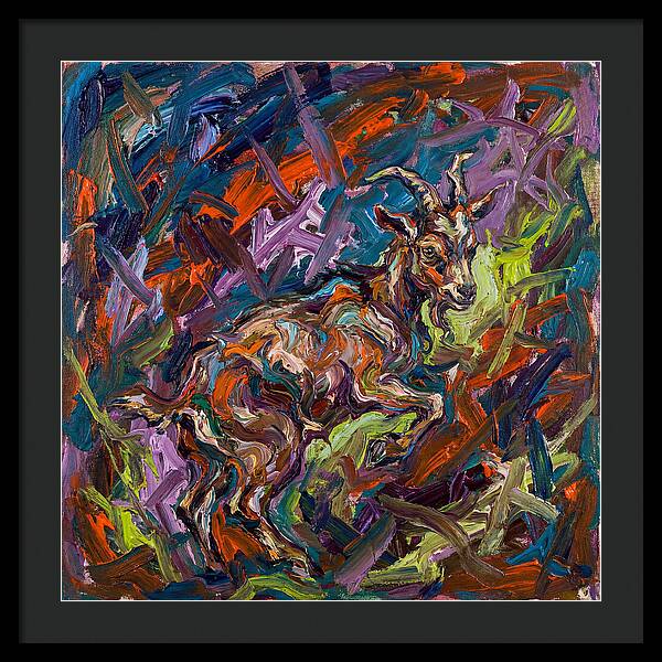 Pygmy Goat In Expressionist Style