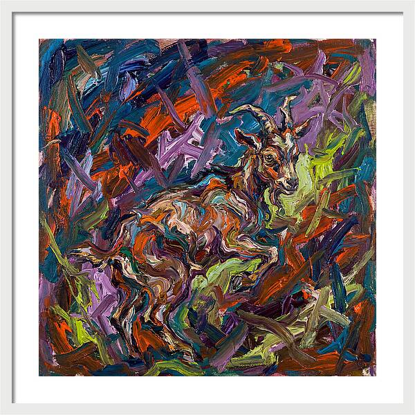 Pygmy Goat In Expressionist Style