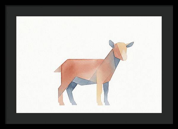 Pygmy Goat In Watercolor Style