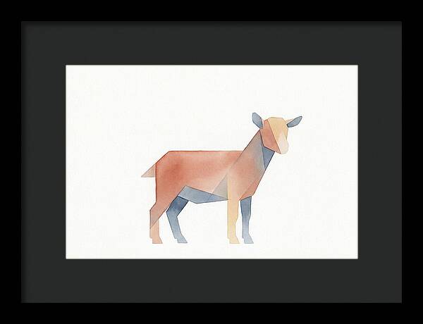 Pygmy Goat In Watercolor Style