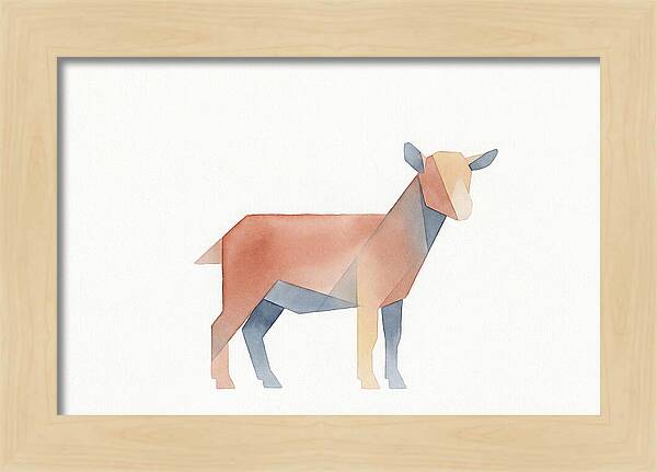 Pygmy Goat In Watercolor Style