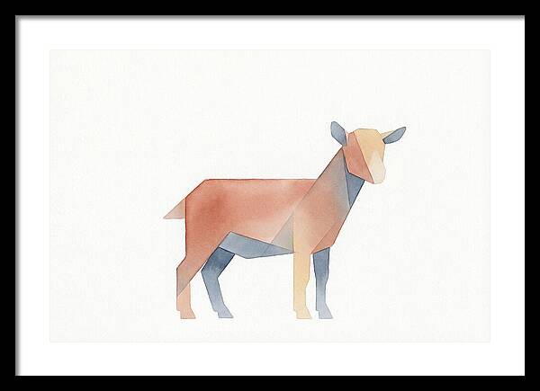 Pygmy Goat In Watercolor Style