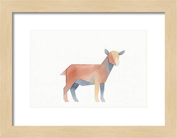 Pygmy Goat In Watercolor Style