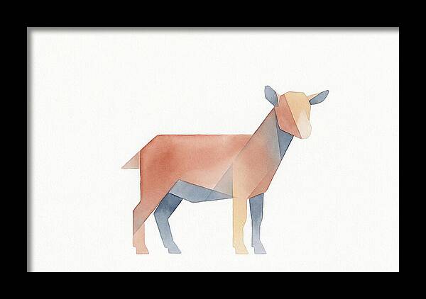 Pygmy Goat In Watercolor Style