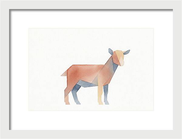 Pygmy Goat In Watercolor Style