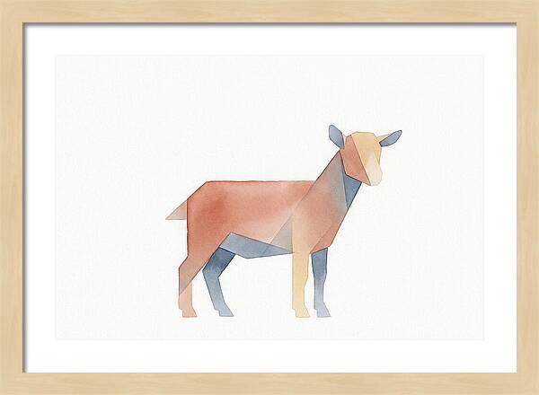 Pygmy Goat In Watercolor Style