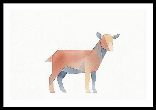 Pygmy Goat In Watercolor Style
