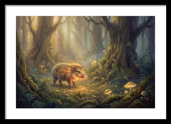 Pygmy Hog In Enchanted Forest
