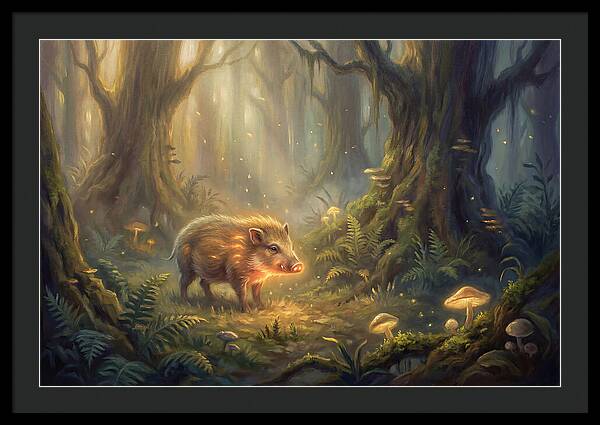 Pygmy Hog In Enchanted Forest