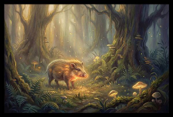 Pygmy Hog In Enchanted Forest