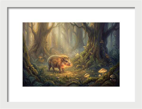 Pygmy Hog In Enchanted Forest