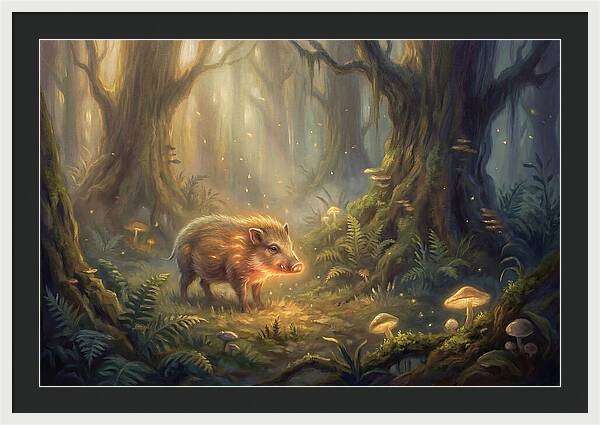 Pygmy Hog In Enchanted Forest