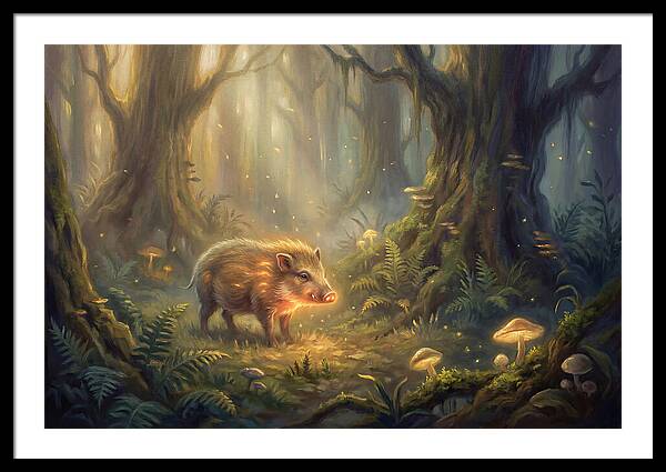 Pygmy Hog In Enchanted Forest