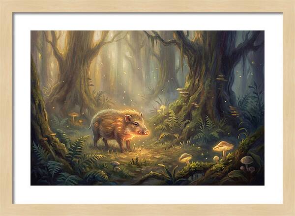 Pygmy Hog In Enchanted Forest