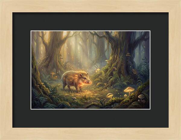 Pygmy Hog In Enchanted Forest
